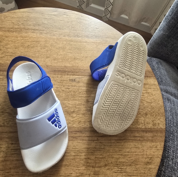 Adidas Kids Blue and Gray Sandals - Picture 4 of 5